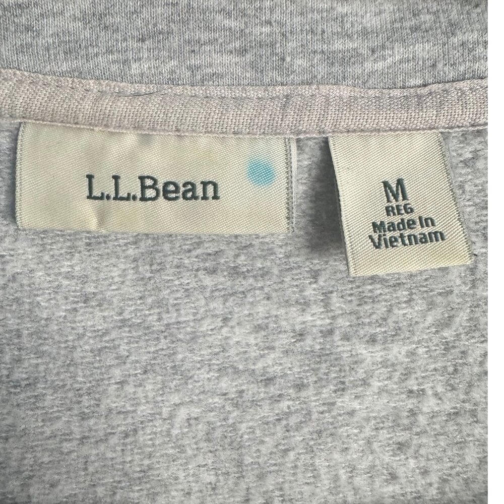 L.L.Bean Lace Panel Sweatshirt Heather Gray Raglan Pullover Women's Size Medium - Picture 5 of 6